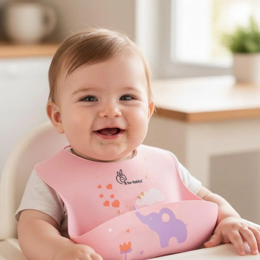 Safari Silicone Bib For Baby Comfortable Soft And Built-in Food Pocket - Image 10