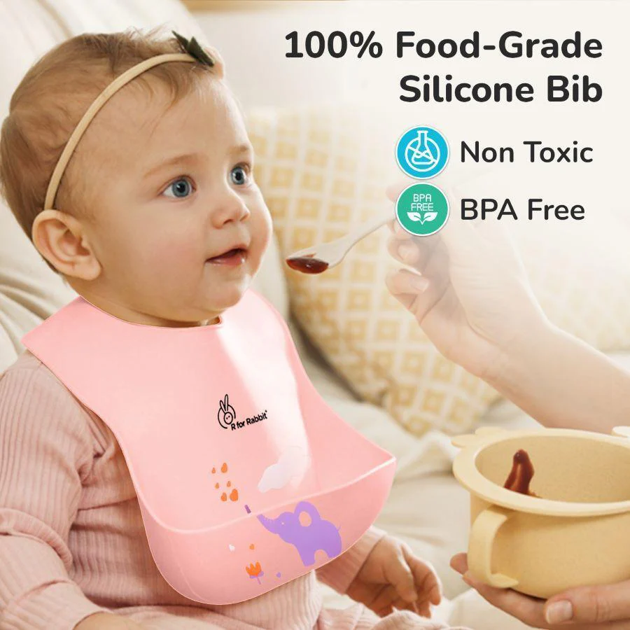 Safari Silicone Bib For Baby Comfortable Soft And Built-in Food Pocket - Image 12