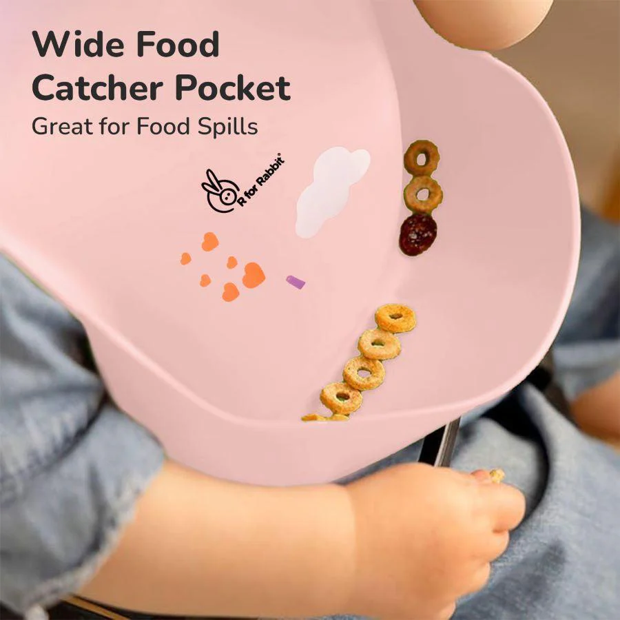 Safari Silicone Bib For Baby Comfortable Soft And Built-in Food Pocket - Image 16