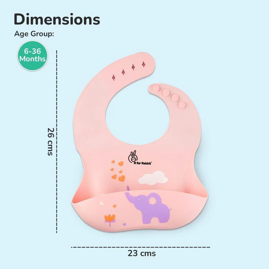 Safari Silicone Bib For Baby Comfortable Soft And Built-in Food Pocket - Image 17