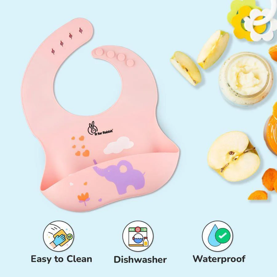 Safari Silicone Bib For Baby Comfortable Soft And Built-in Food Pocket - Image 18