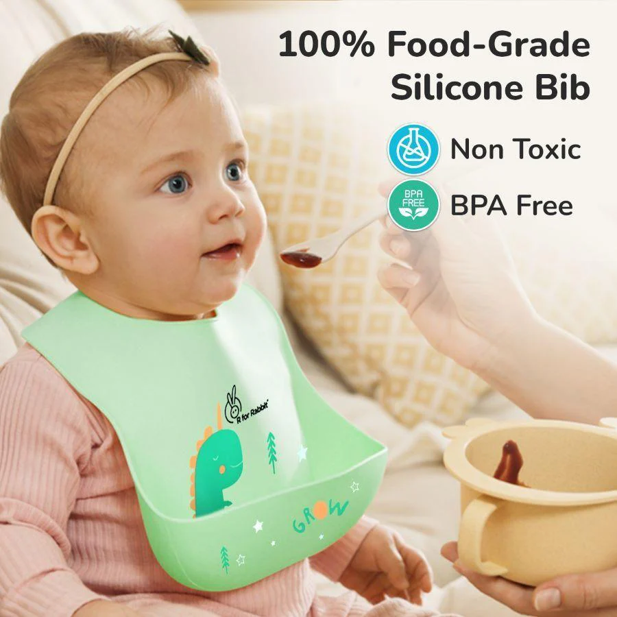 Safari Silicone Bib For Baby Comfortable Soft And Built-in Food Pocket - Image 21