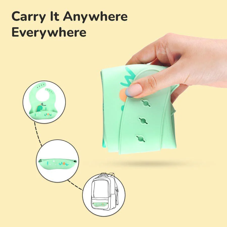 Safari Silicone Bib For Baby Comfortable Soft And Built-in Food Pocket - Image 22