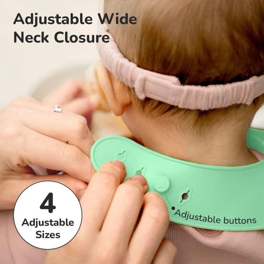 Safari Silicone Bib For Baby Comfortable Soft And Built-in Food Pocket - Image 24
