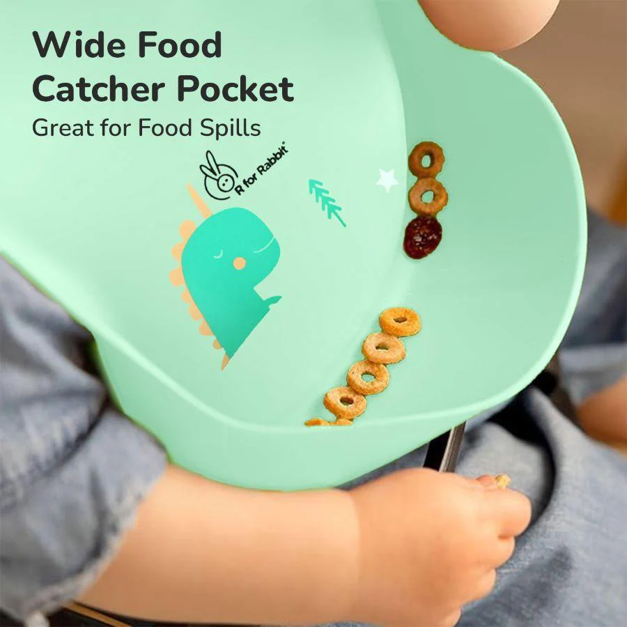 Safari Silicone Bib For Baby Comfortable Soft And Built-in Food Pocket - Image 25