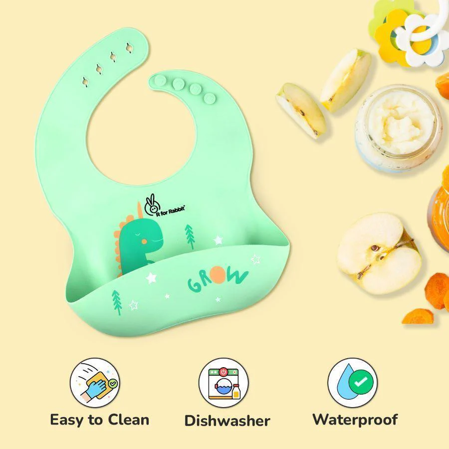 Safari Silicone Bib For Baby Comfortable Soft And Built-in Food Pocket - Image 27