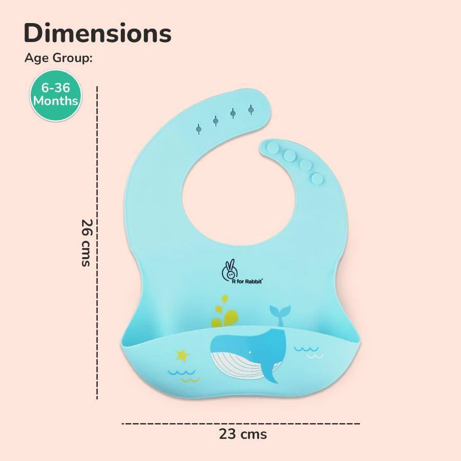 Safari Silicone Bib For Baby Comfortable Soft And Built-in Food Pocket - Image 8