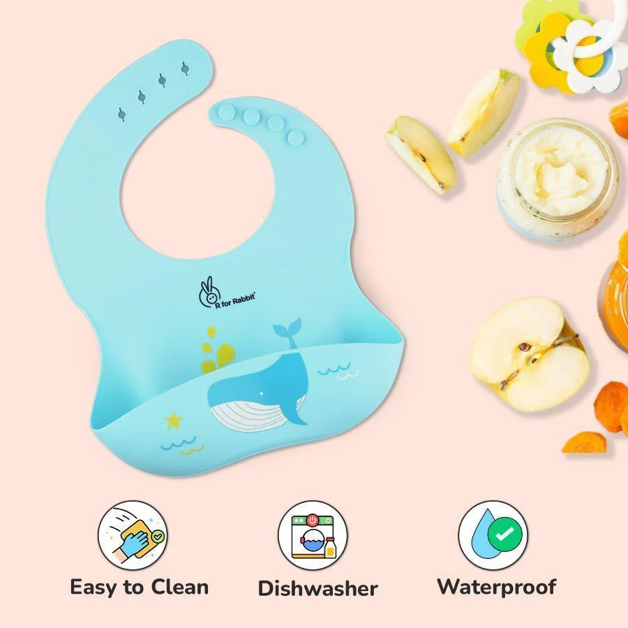 Safari Silicone Bib For Baby Comfortable Soft And Built-in Food Pocket - Image 9