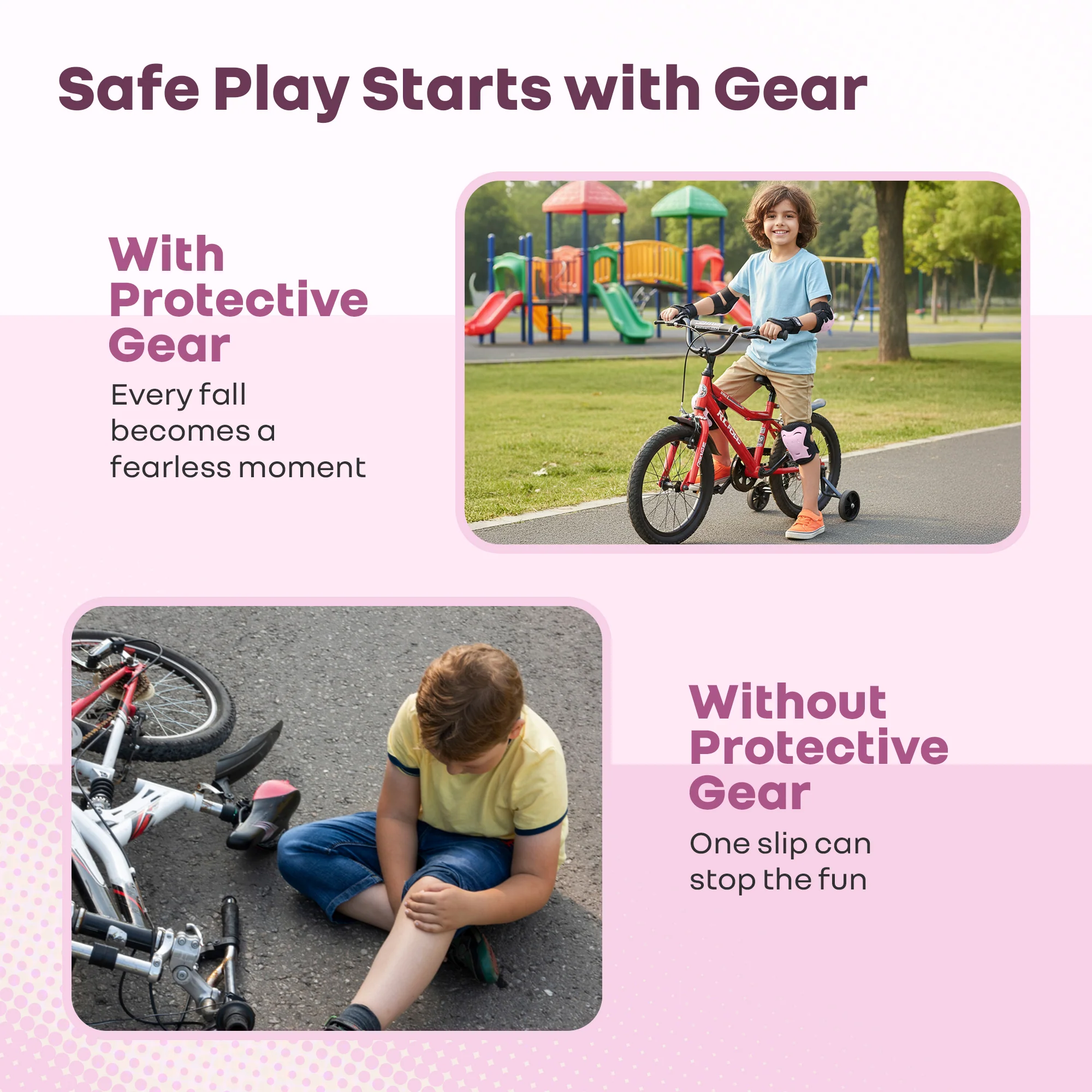 Kids Safety Protector Pads Set, Cushioned Knee, Elbow & Wrist Guards for Outdoor Riding & Sports - Image 14