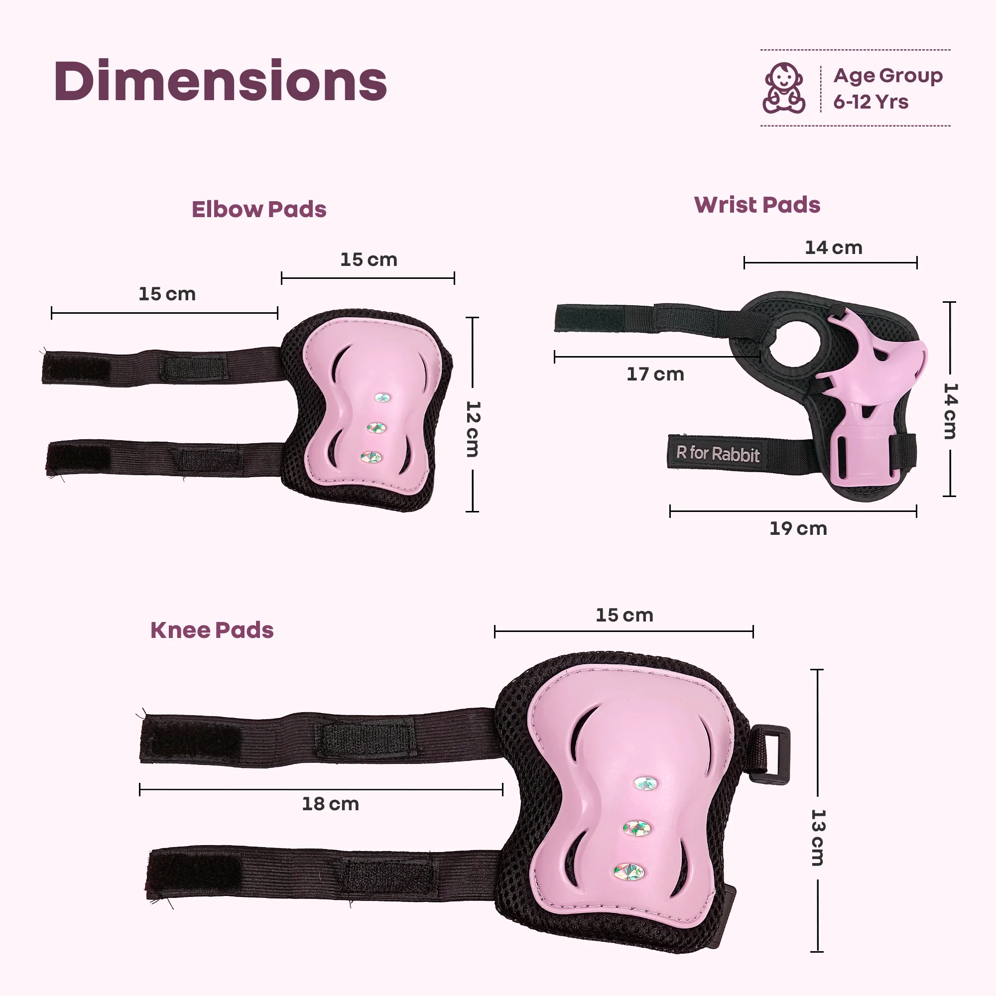 Kids Safety Protector Pads Set, Cushioned Knee, Elbow & Wrist Guards for Outdoor Riding & Sports - Image 17
