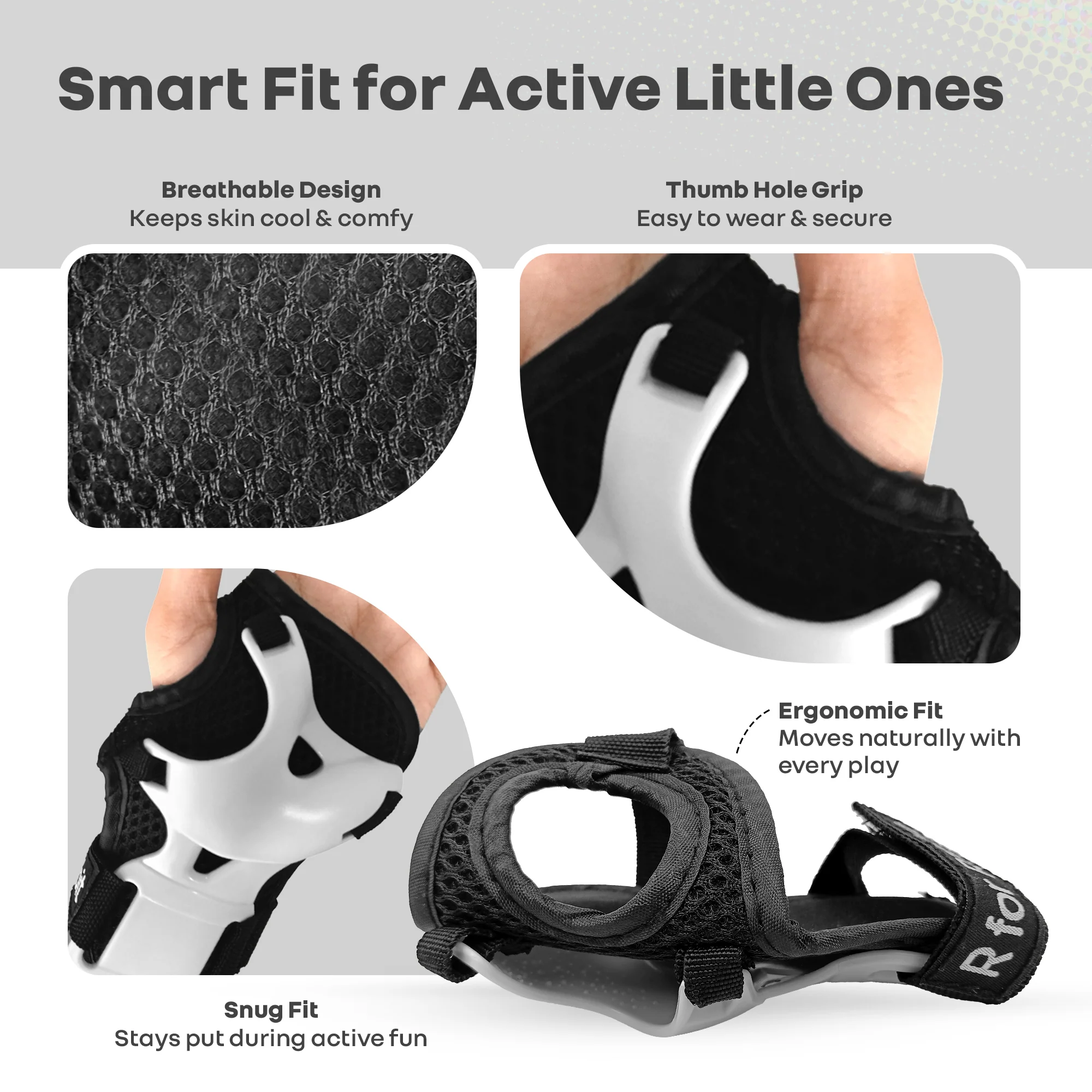 Kids Safety Protector Pads Set, Cushioned Knee, Elbow & Wrist Guards for Outdoor Riding & Sports - Image 22