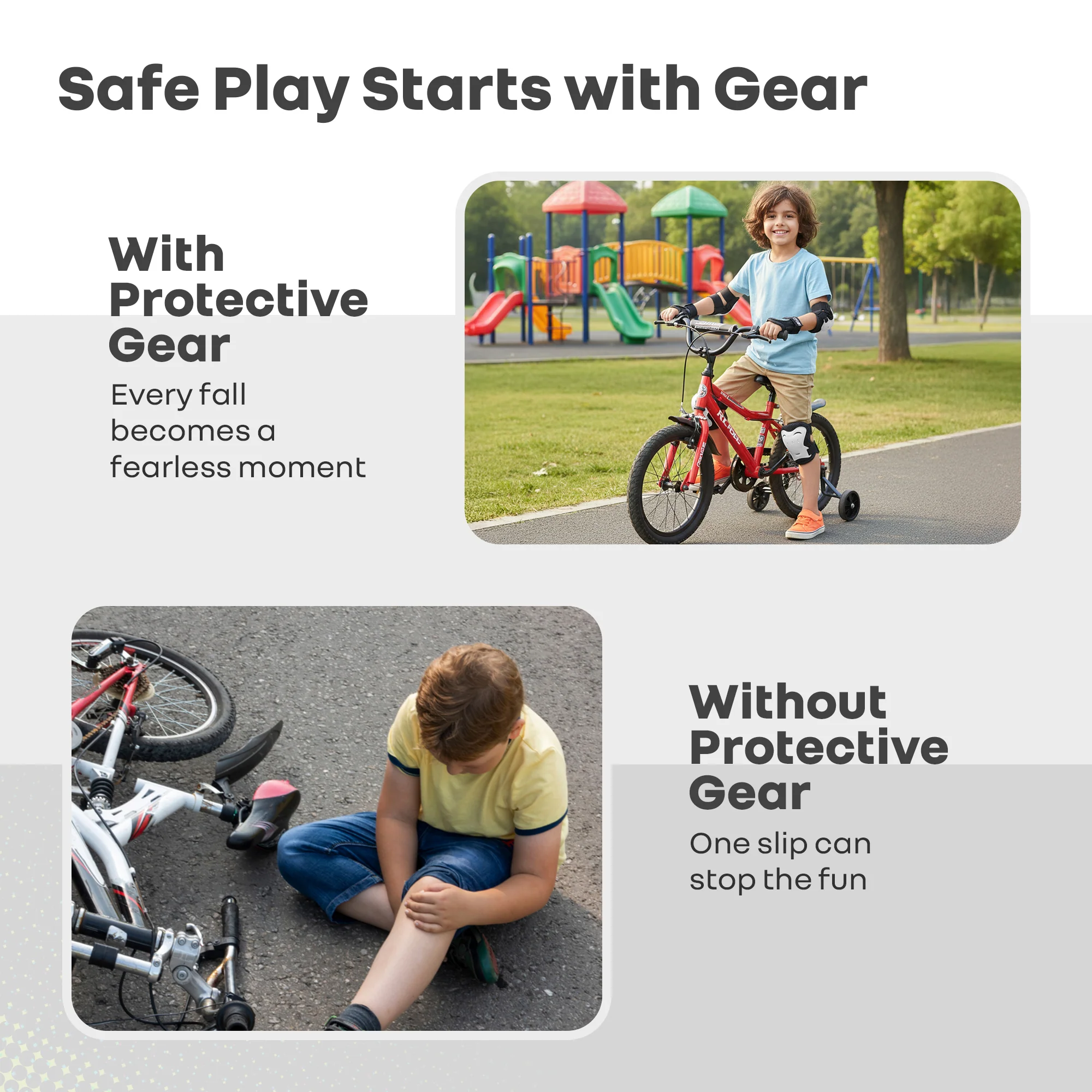 Kids Safety Protector Pads Set, Cushioned Knee, Elbow & Wrist Guards for Outdoor Riding & Sports - Image 23