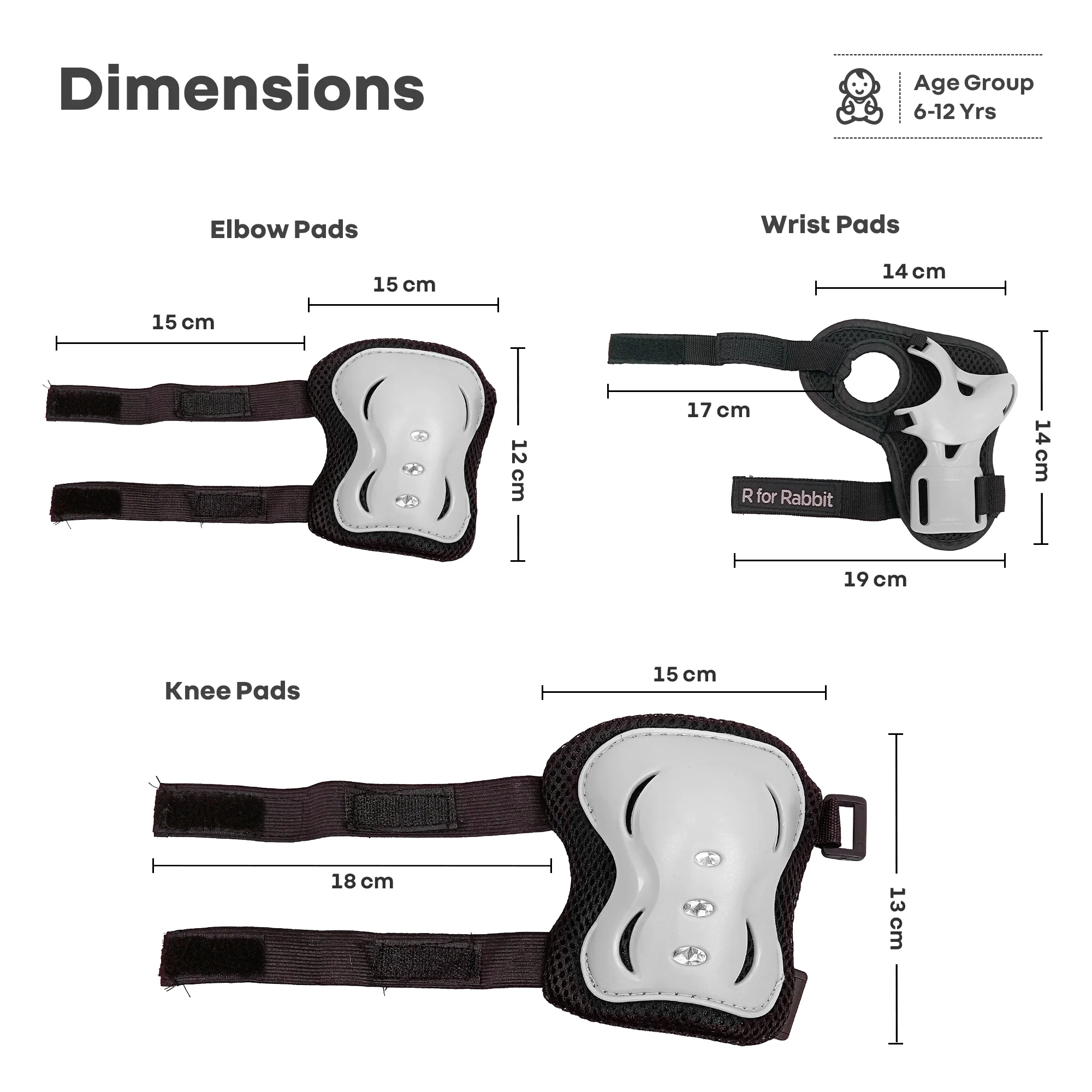 Kids Safety Protector Pads Set, Cushioned Knee, Elbow & Wrist Guards for Outdoor Riding & Sports - Image 26