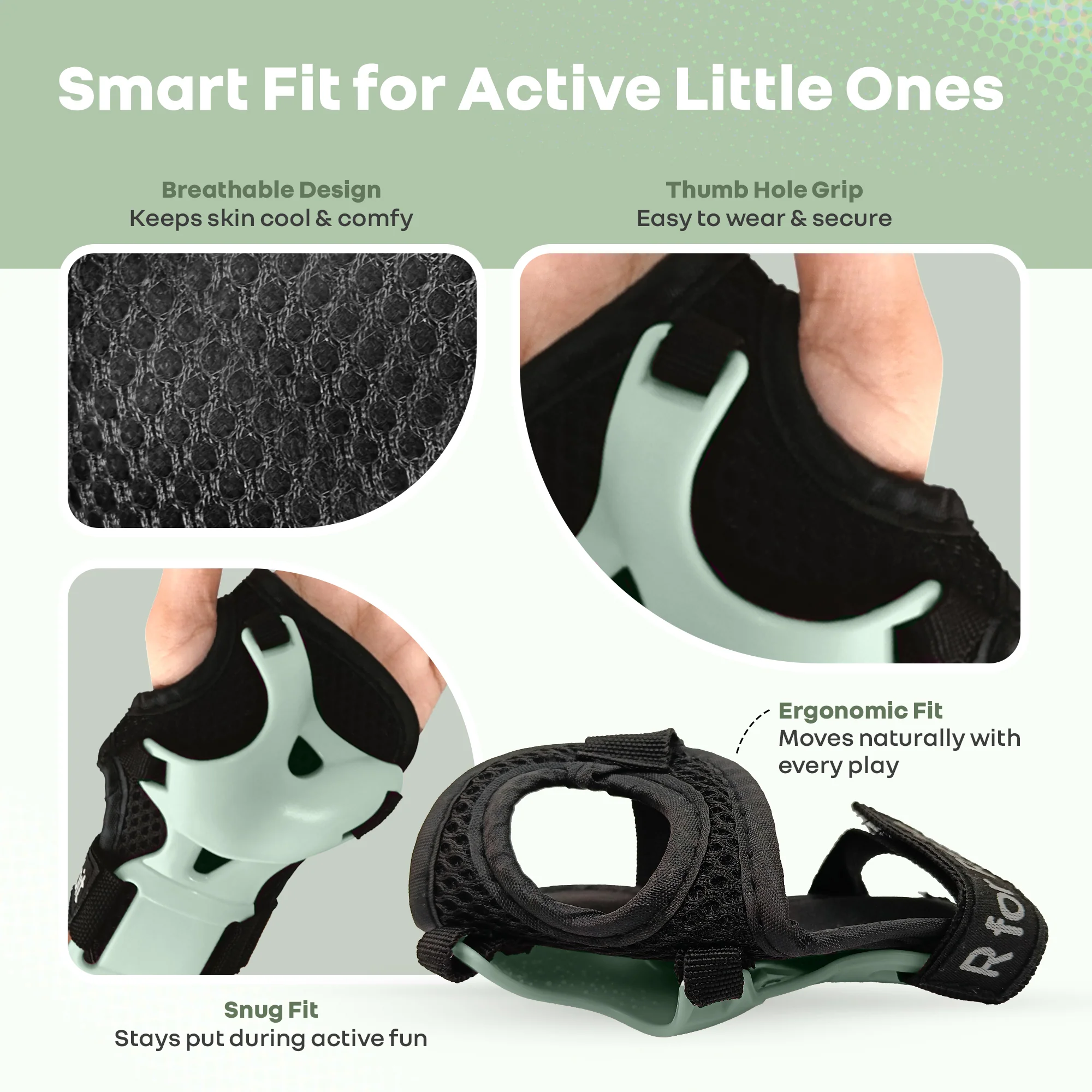 Kids Safety Protector Pads Set, Cushioned Knee, Elbow & Wrist Guards for Outdoor Riding & Sports - Image 4