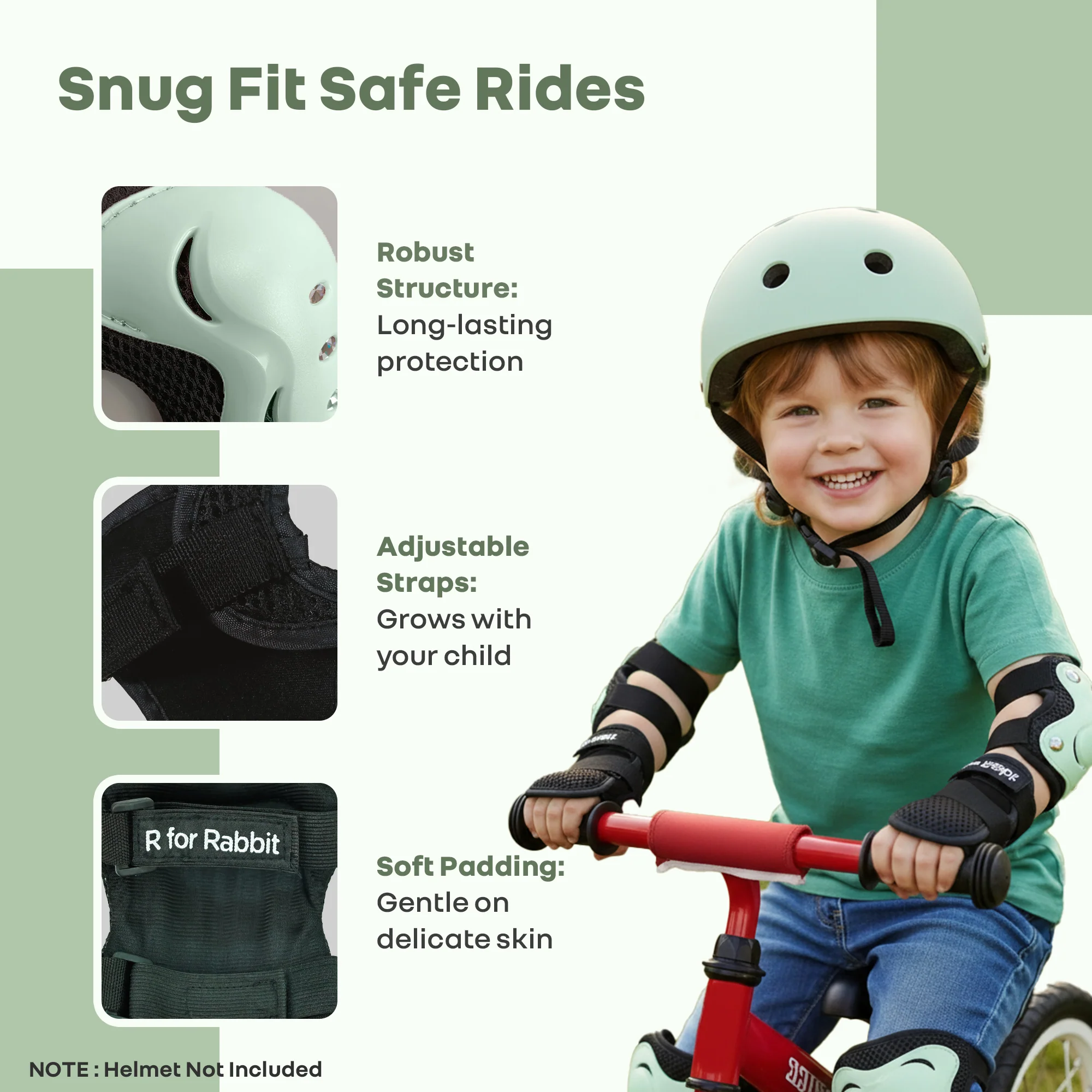 Kids Safety Protector Pads Set, Cushioned Knee, Elbow & Wrist Guards for Outdoor Riding & Sports - Image 6