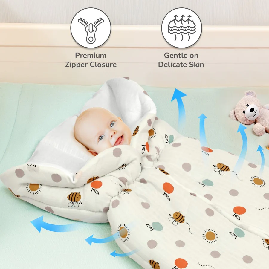 Snuggy Bliss 100% Muslin Cotton Baby Bedding for Newborns (0–6 Months) - Image 10