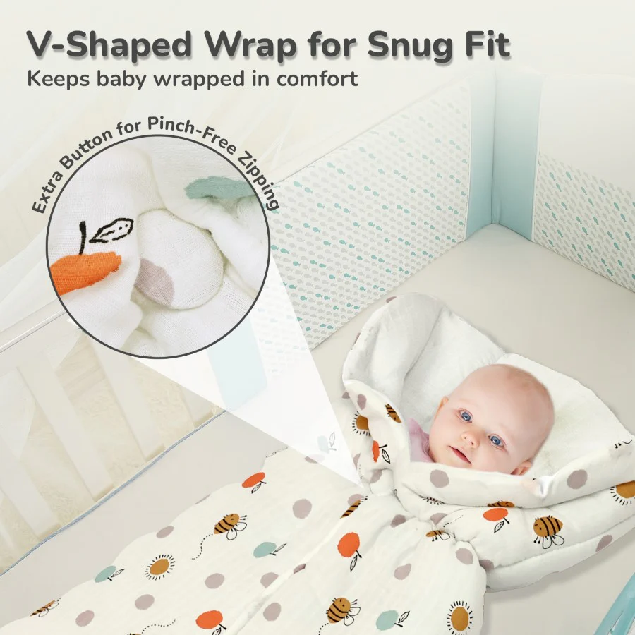 Snuggy Bliss 100% Muslin Cotton Baby Bedding for Newborns (0–6 Months) - Image 13