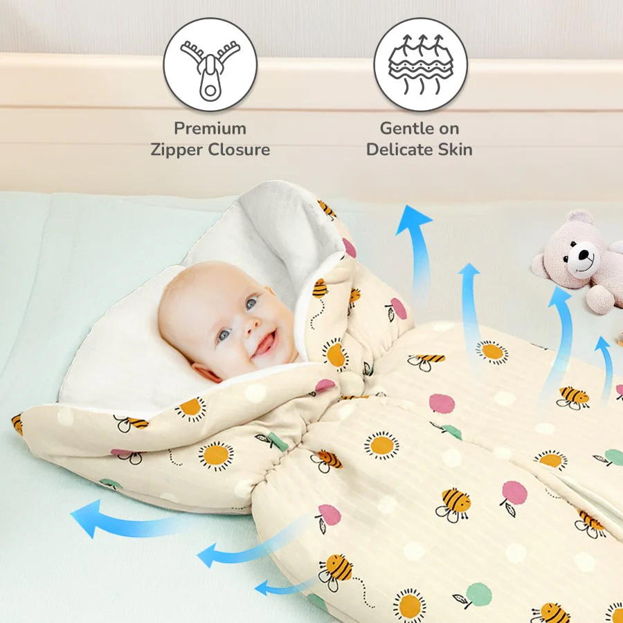 Snuggy Bliss 100% Muslin Cotton Baby Bedding for Newborns (0–6 Months) - Image 2