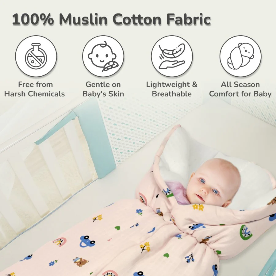 Snuggy Bliss 100% Muslin Cotton Baby Bedding for Newborns (0–6 Months) - Image 27