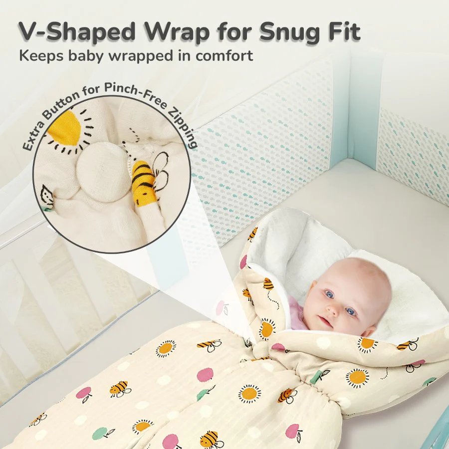 Snuggy Bliss 100% Muslin Cotton Baby Bedding for Newborns (0–6 Months) - Image 5