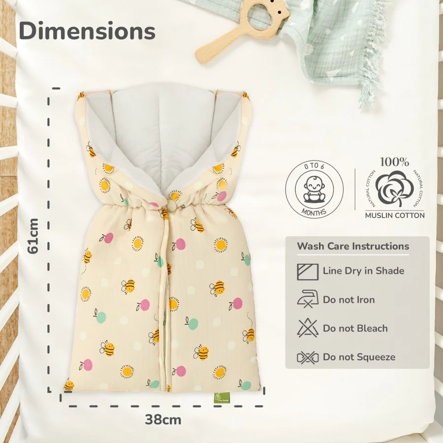 Snuggy Bliss 100% Muslin Cotton Baby Bedding for Newborns (0–6 Months) - Image 8
