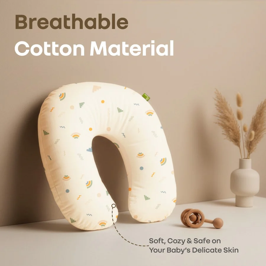 Snuggy Comfy Baby Feeding Pillow for Newborn Babies 0+ Months, Ergonomic Cotton Nursing Pillow with Tummy Time & Sitting Support - Image 5