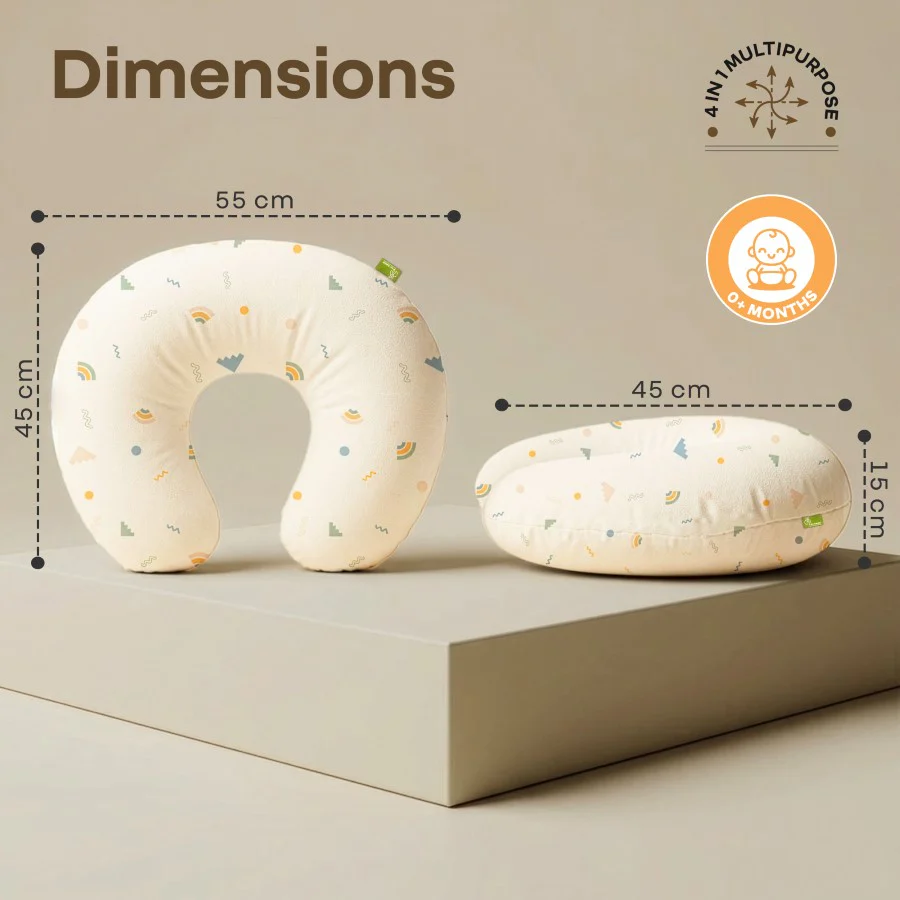Snuggy Comfy Baby Feeding Pillow for Newborn Babies 0+ Months, Ergonomic Cotton Nursing Pillow with Tummy Time & Sitting Support - Image 8