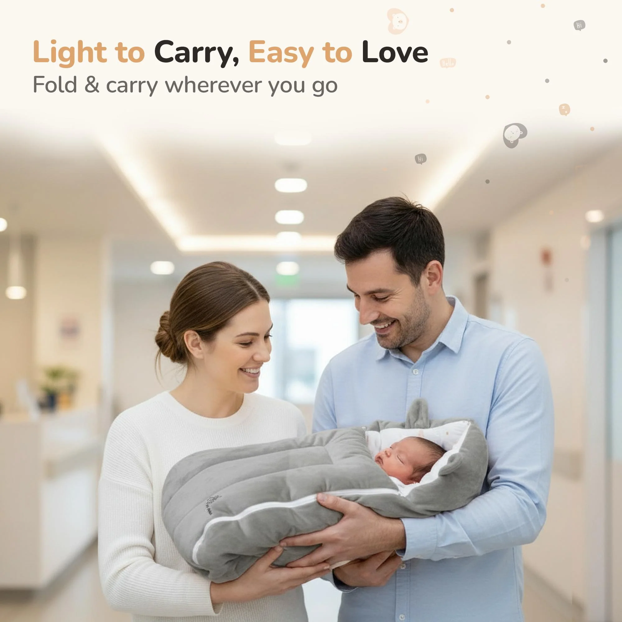 Snuggy Cucoon Baby Nest - Soft, Comfortable & Multi-Purpose Nest for Newborns 0-6 months babies - Image 15