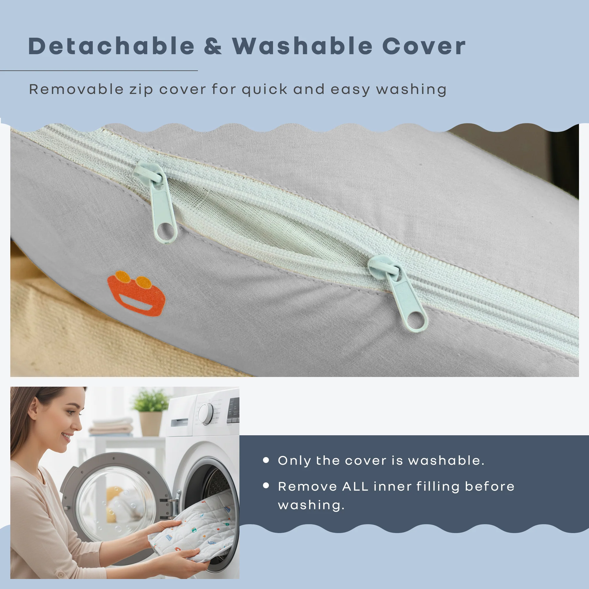Snuggy Cuddles Newborn Baby Bed - Anti-Roll Baby Nest - 100% Cotton Breathable Lounger - Image 16