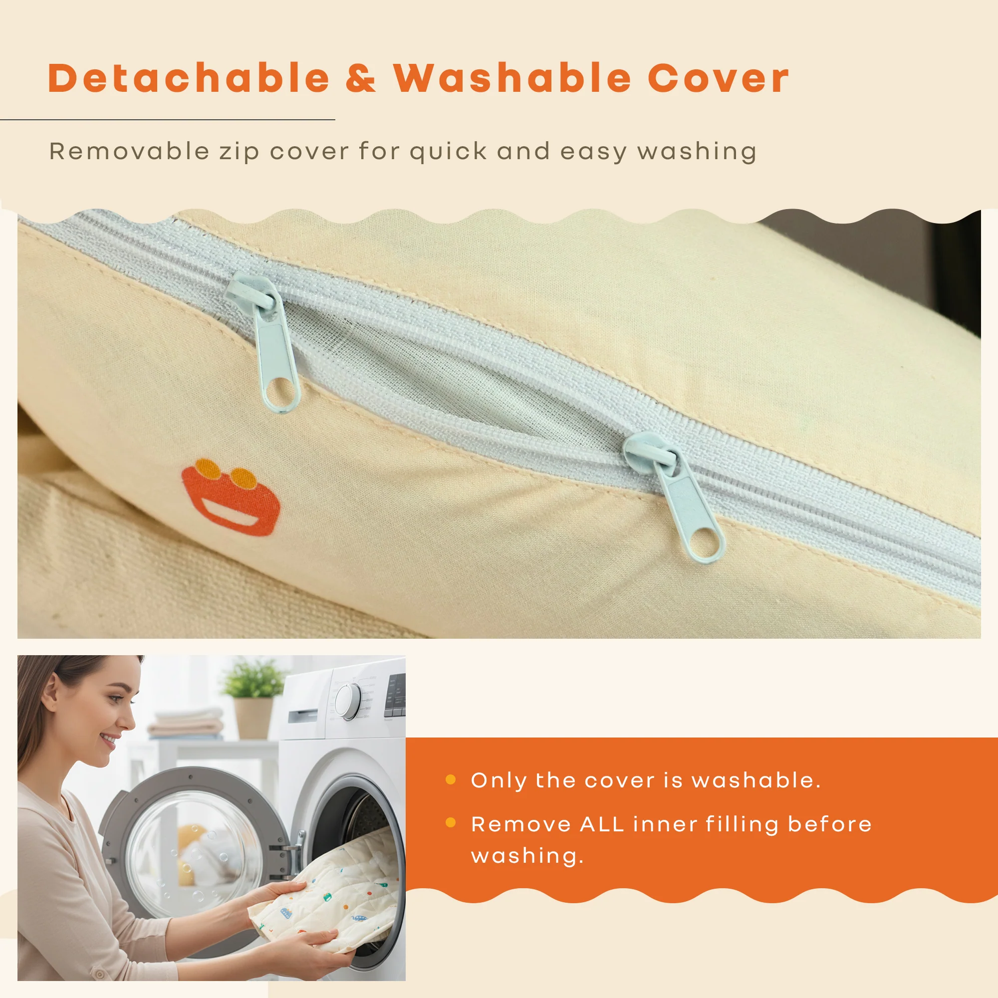 Snuggy Cuddles Newborn Baby Bed - Anti-Roll Baby Nest - 100% Cotton Breathable Lounger - Image 7