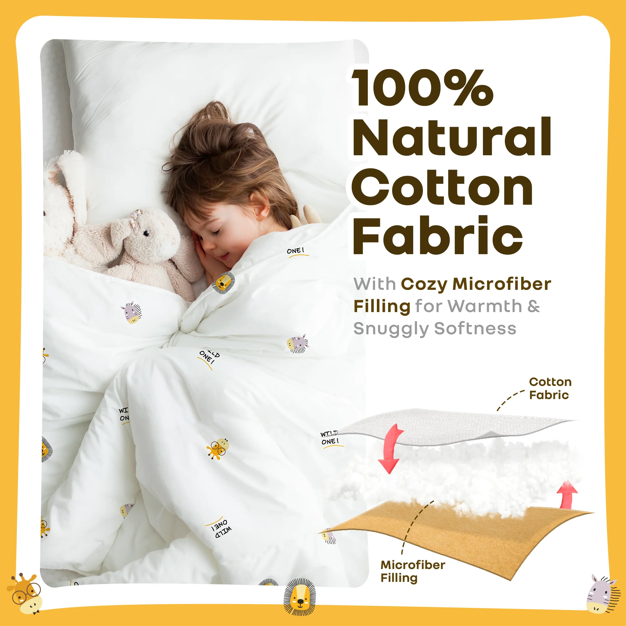 Softkins Baby Comforter 100% Cotton Baby Blanket With Ultra-Soft Dual Side Comfort - Image 2