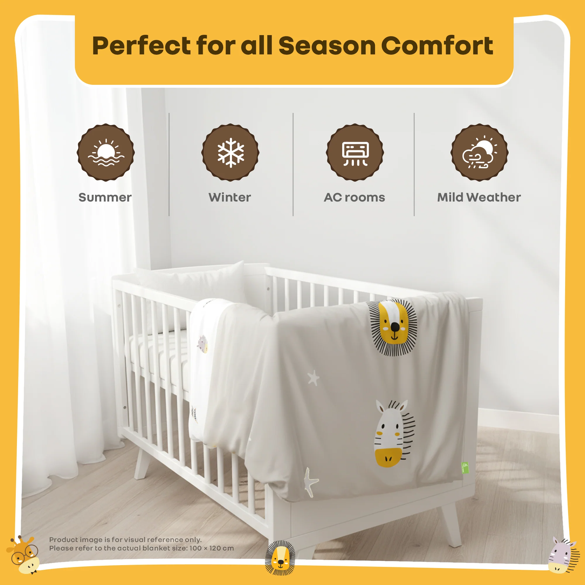 Softkins Baby Comforter 100% Cotton Baby Blanket With Ultra-Soft Dual Side Comfort - Image 8