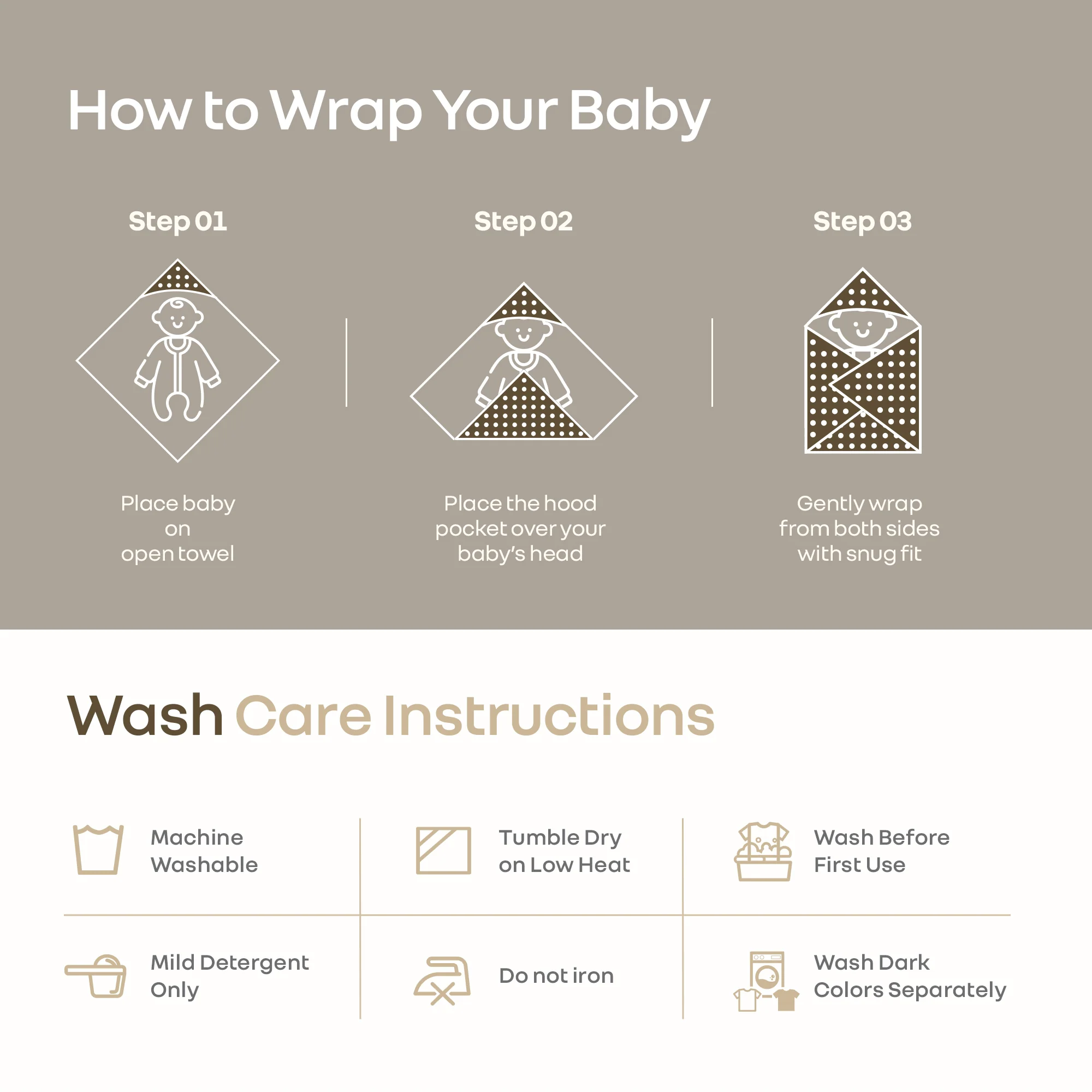 Softkins Baby Hooded Knit Towel with 100% Natural Cotton, Soft & Quick Dry - Image 5