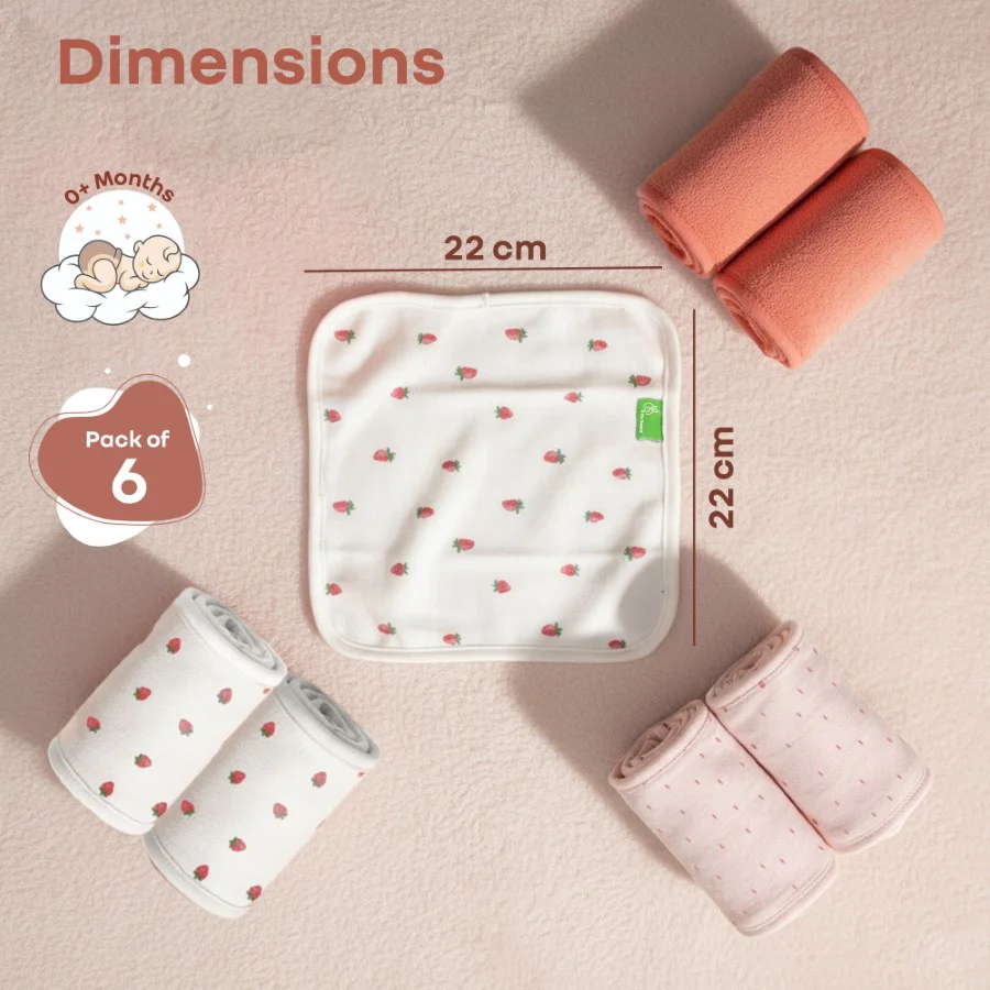 Softkins Washcloth - Ultra-Soft Cotton Baby Washcloth (Pack of 6) - Image 16