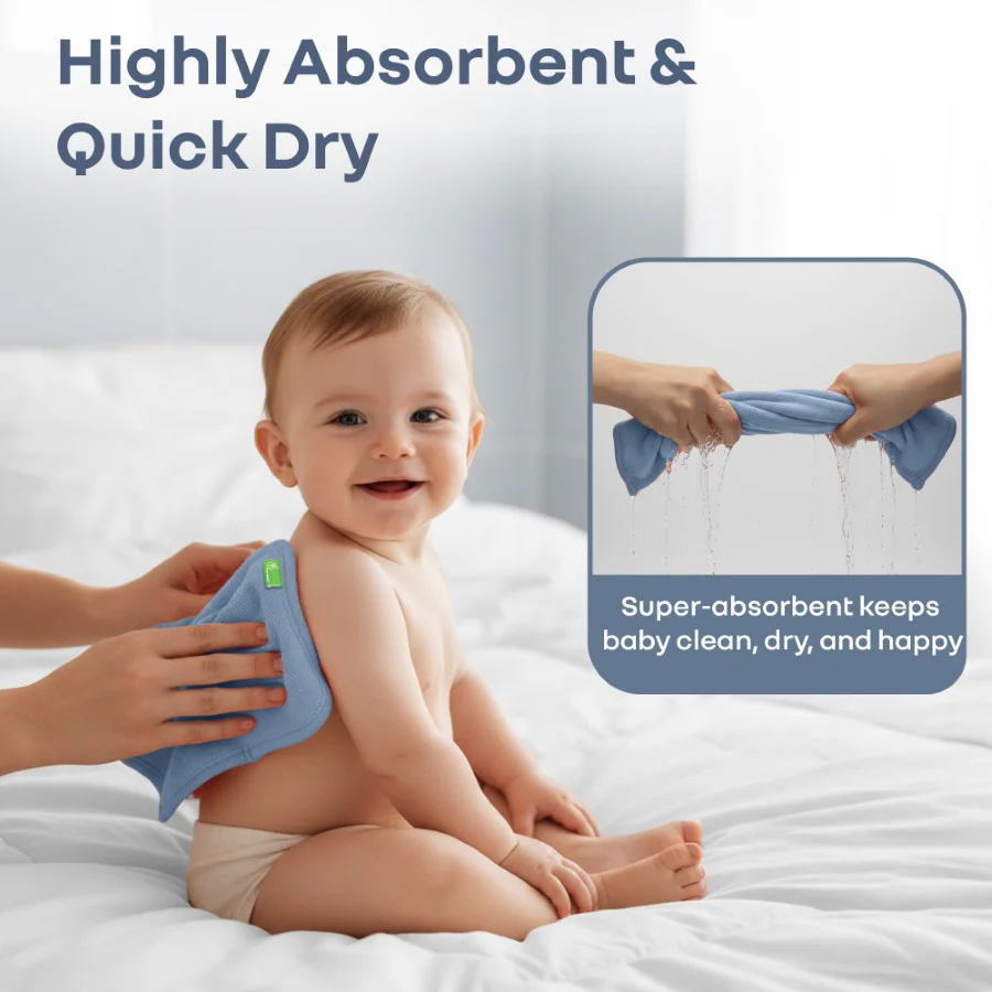 Softkins Washcloth - Ultra-Soft Cotton Baby Washcloth (Pack of 6) - Image 4