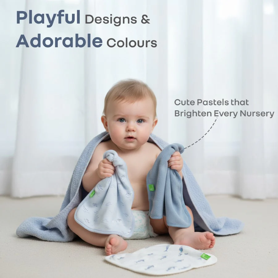 Softkins Washcloth - Ultra-Soft Cotton Baby Washcloth (Pack of 6) - Image 7