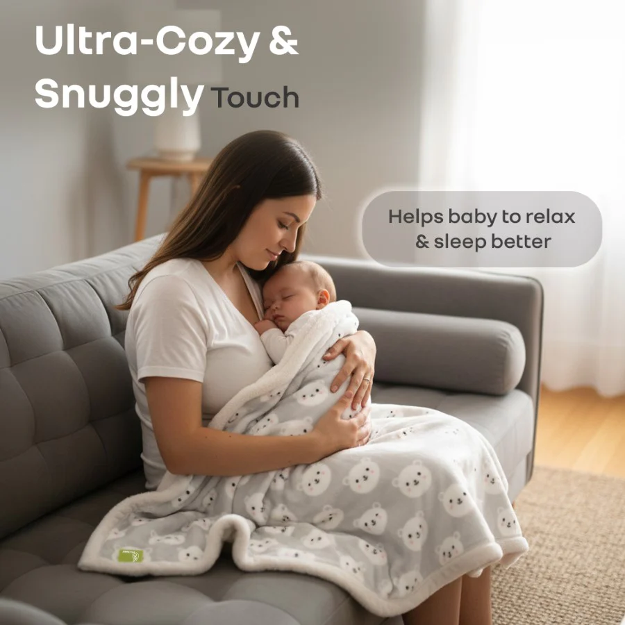 Softkins Comfy - Ultra Soft & Cozy Lightweight Baby Blanket (100×100 cm) - Image 3