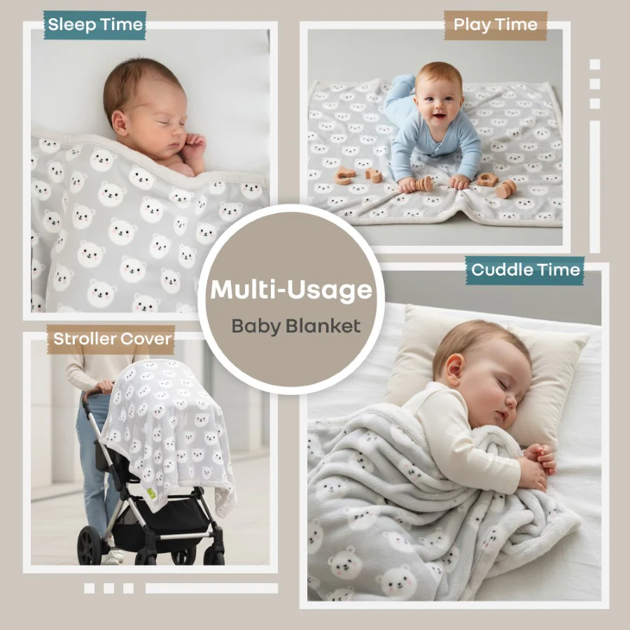 Softkins Comfy - Ultra Soft & Cozy Lightweight Baby Blanket (100×100 cm) - Image 5