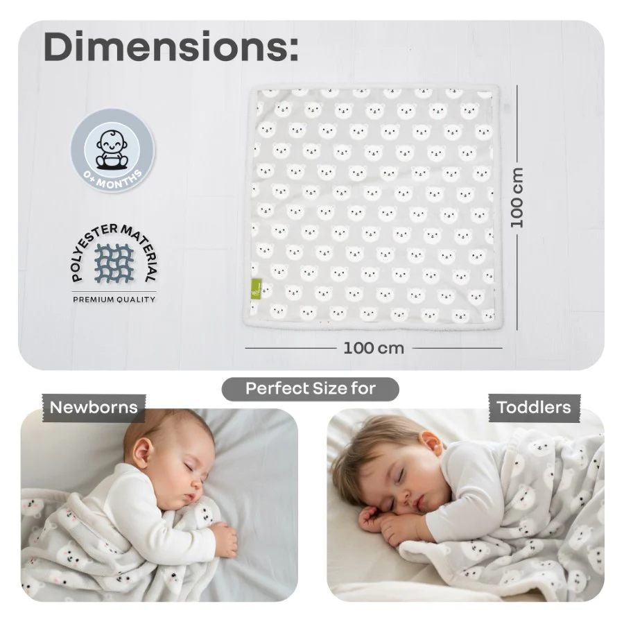Softkins Comfy - Ultra Soft & Cozy Lightweight Baby Blanket (100×100 cm) - Image 8