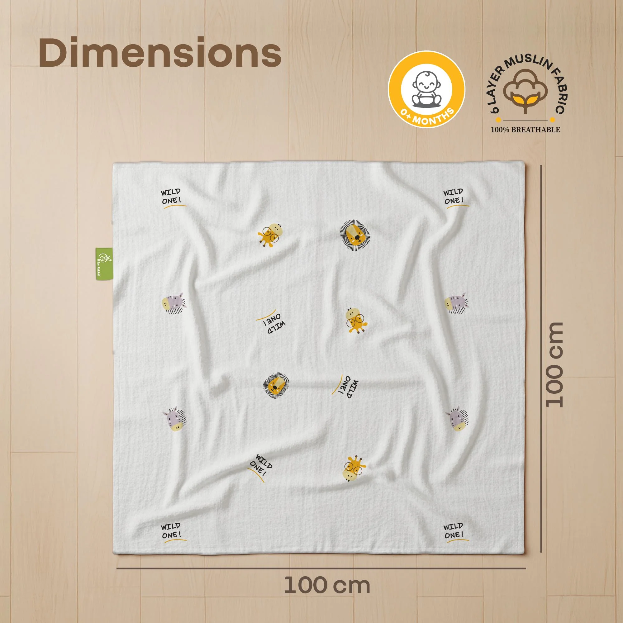 Softkins Muslin Baby Blanket With 6 Layers - Newborn Swaddle & All Season Blanket - Image 8