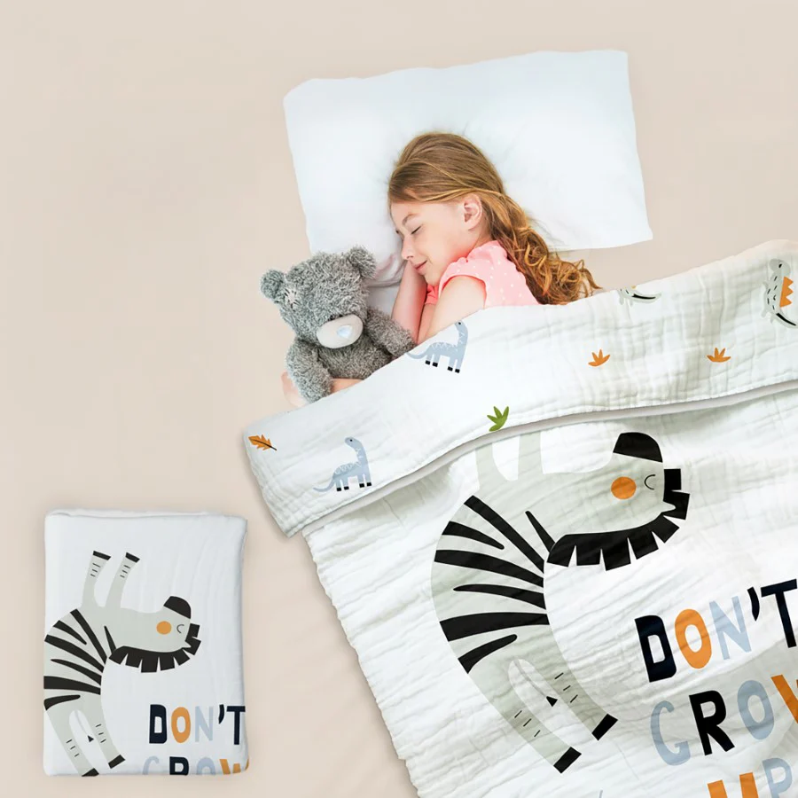 Softkins Muslin Baby Quilt - Breathable Cotton, Lightweight & Multipurpose Baby Blanket
