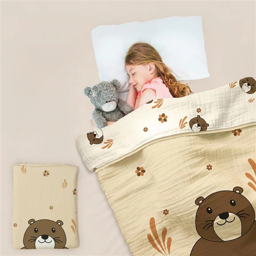 Softkins Muslin Baby Quilt - Breathable Cotton, Lightweight & Multipurpose Baby Blanket - Image 9