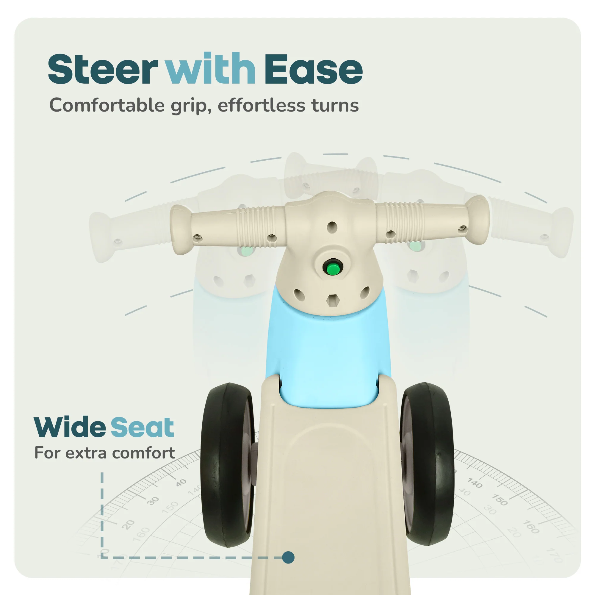Speedster Glider Baby Ride On Car – Fun Push Ride with Music, LED Lights, Toy Storage & EVA Wheels - Image 14