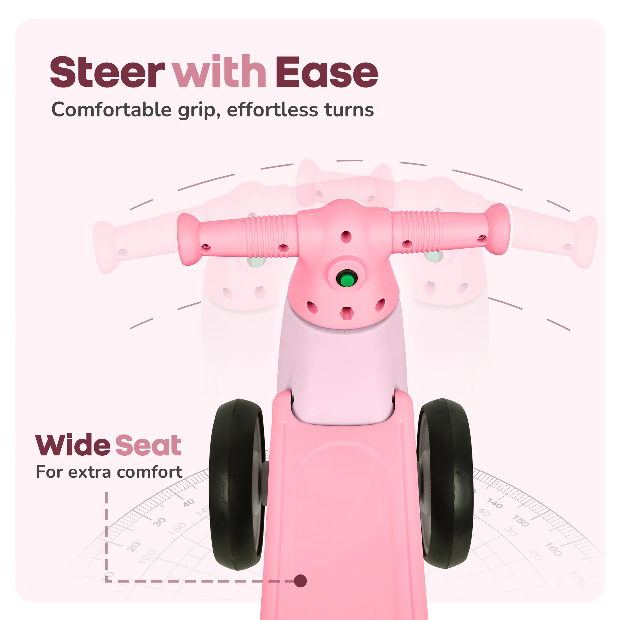Speedster Glider Baby Ride On Car – Fun Push Ride with Music, LED Lights, Toy Storage & EVA Wheels - Image 22