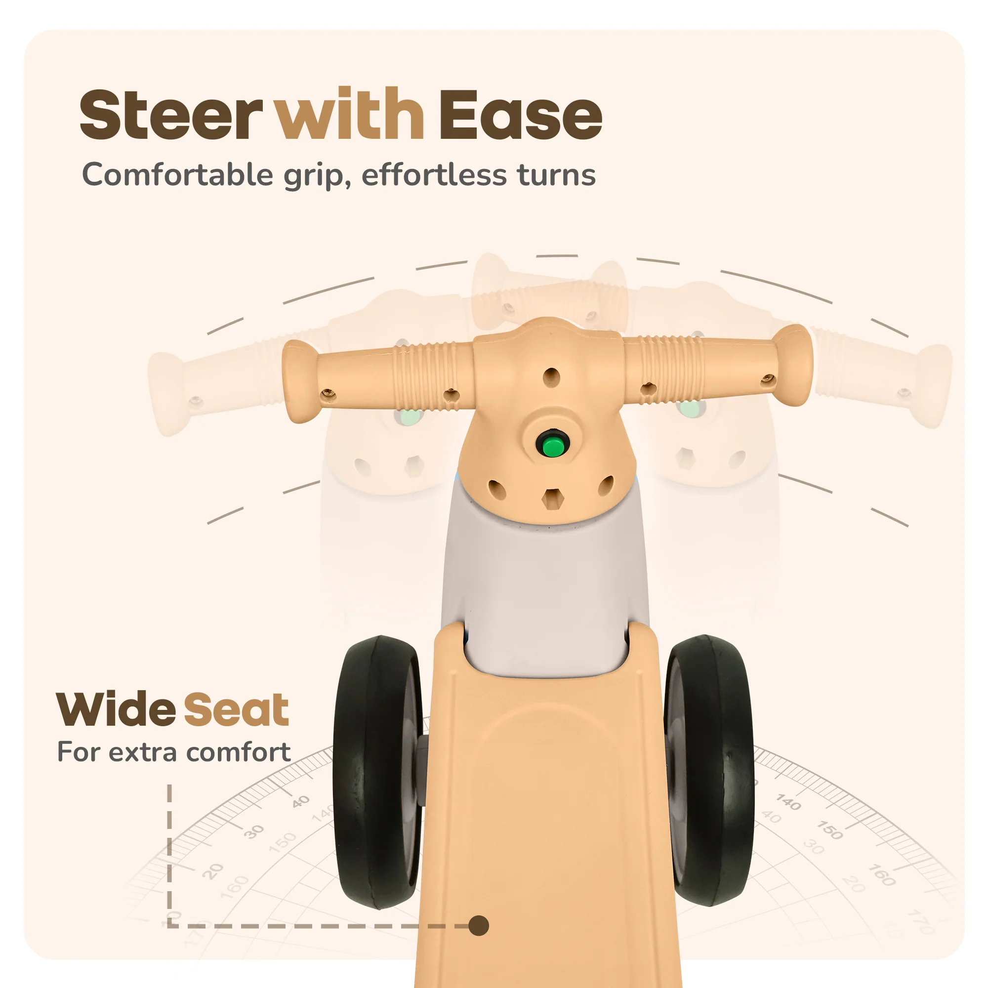 Speedster Glider Baby Ride On Car – Fun Push Ride with Music, LED Lights, Toy Storage & EVA Wheels - Image 6