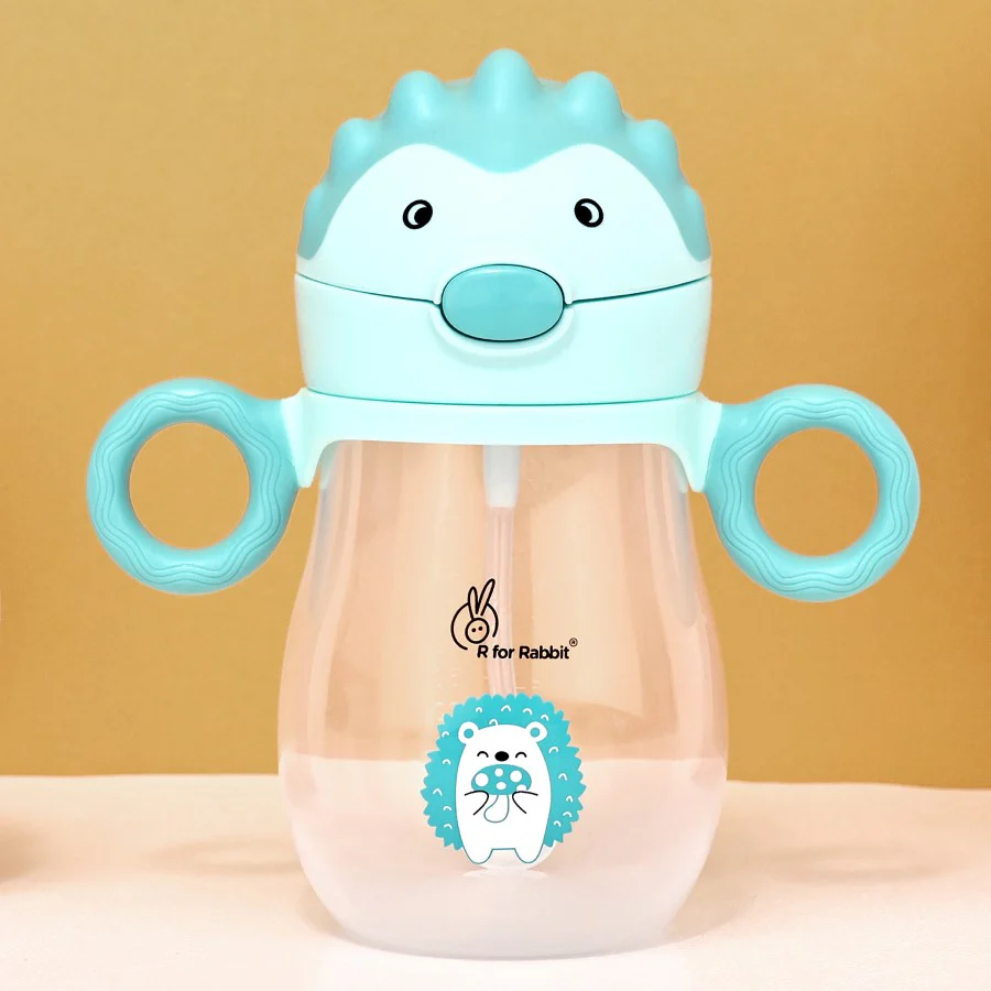 Spikey Baby Straw Sipper Bottle 320ml With Soft Silicone Straw and Leak Proof