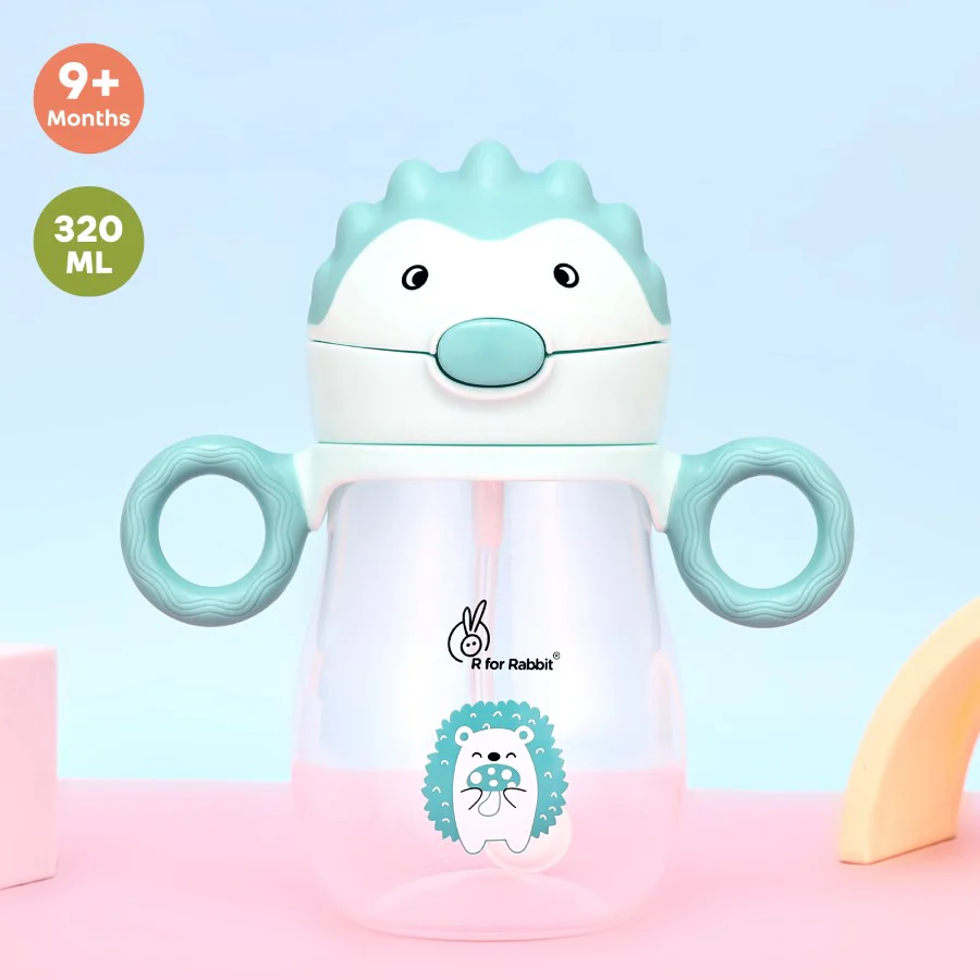 Spikey Baby Straw Sipper Bottle 320ml With Soft Silicone Straw and Leak Proof - Image 6
