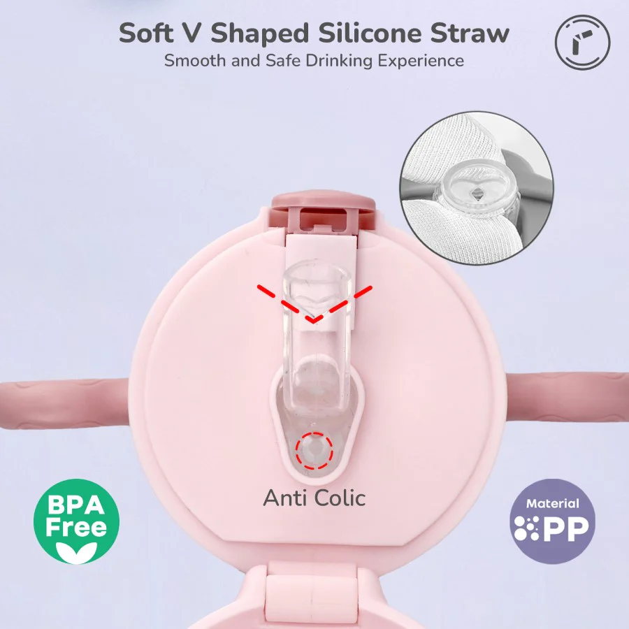 Spikey Baby Straw Sipper Bottle 320ml With Soft Silicone Straw and Leak Proof - Image 8