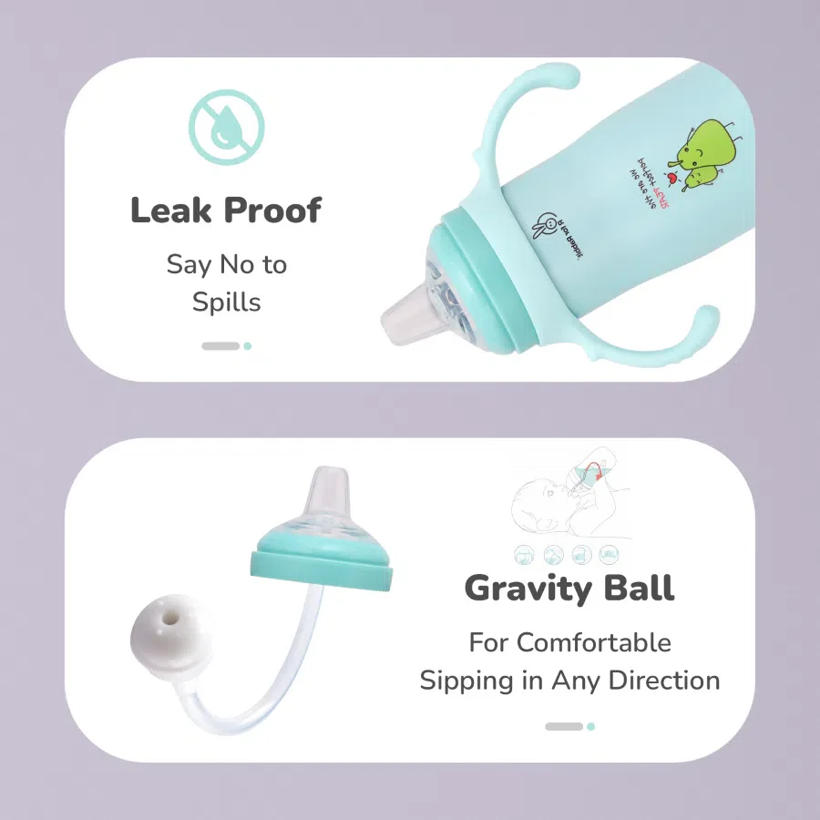 Steebo Fusion Spout Cup Stainless Steel Bottle For Kids, 270ml Leak Proof - Image 16