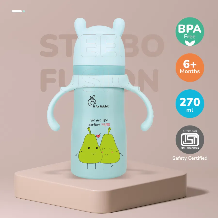 Steebo Fusion Spout Cup Stainless Steel Bottle For Kids, 270ml Leak Proof - Image 18